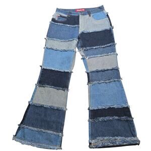 vintage Zana Di patchwork flare jeans, women's size 9